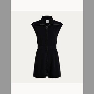 Varley NWT Rebecca Zip-Front Mini Dress (ORIG. $198) w/tax (Size XLARGE) BLACK